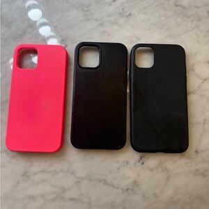 Silicone Phone 16 Case Set - Black and Pink